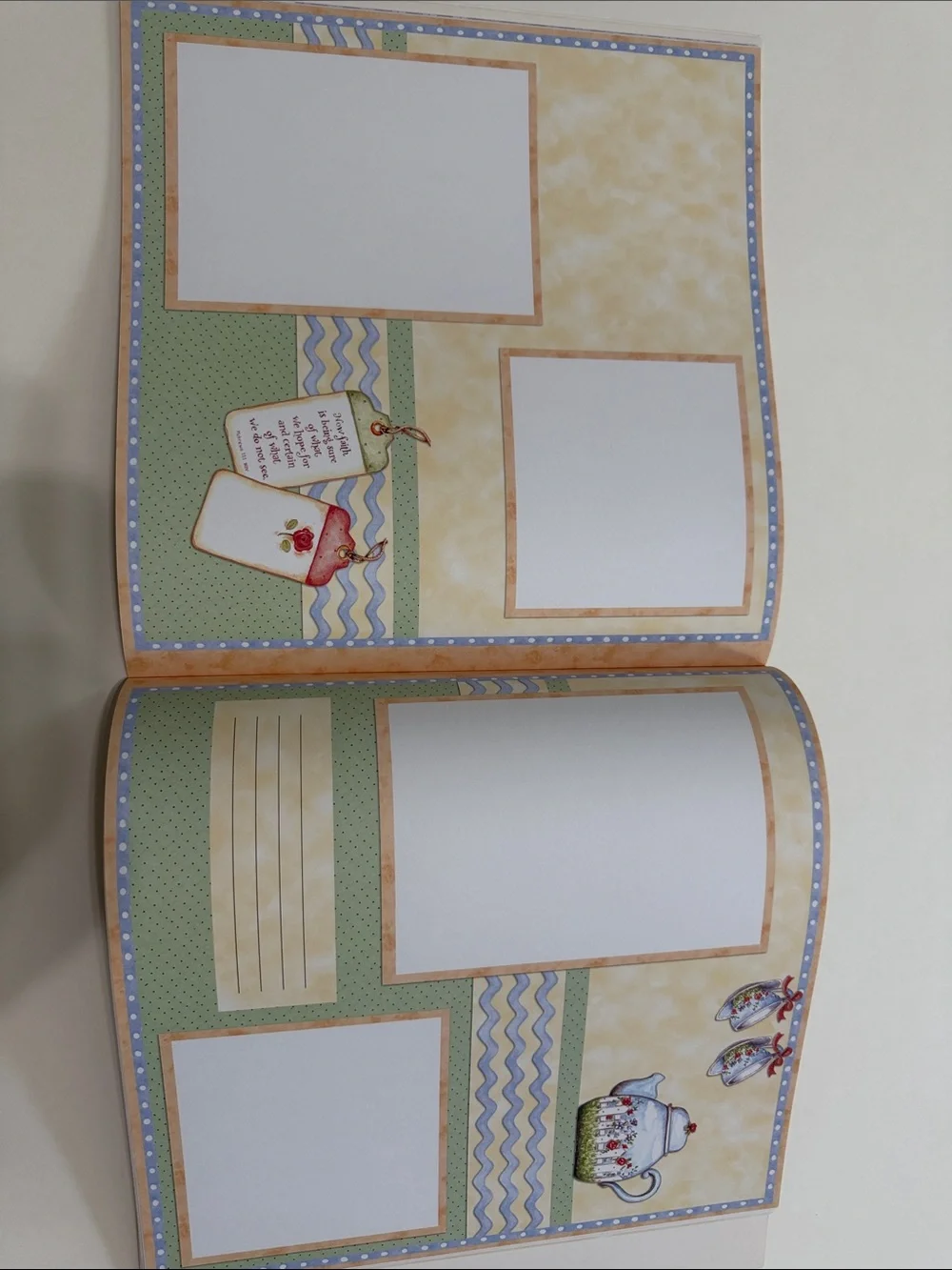 Paper Boutique Scrapbooking Kit “Summer”- Blue, Cream, Green Accents
